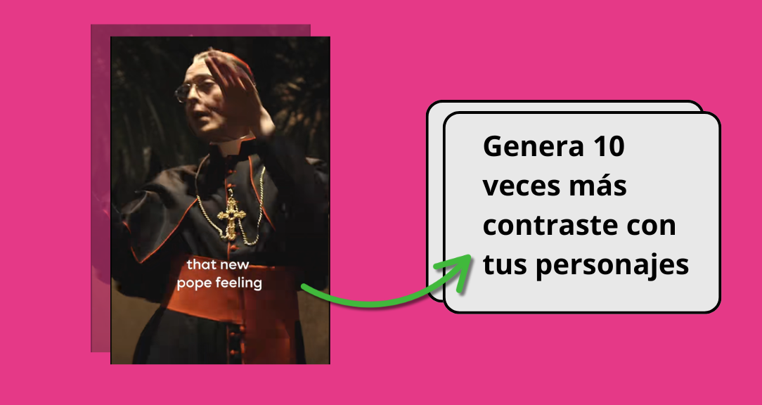 Un papa bailando absurdo: la técnica del contraste